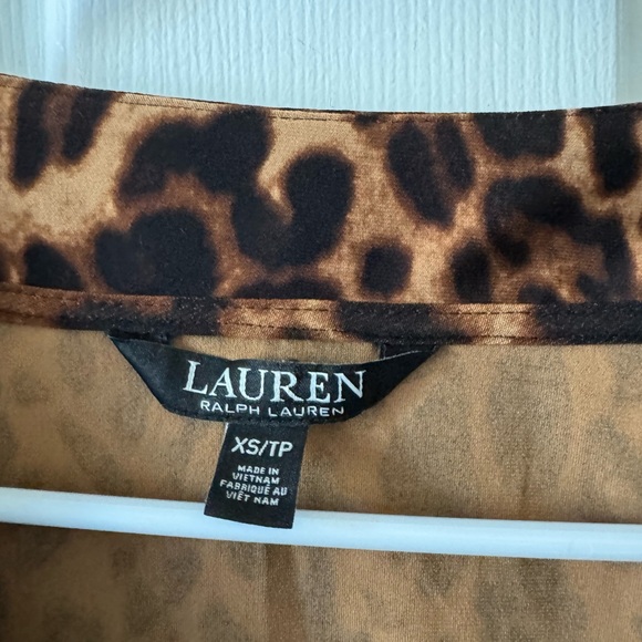 Lauren, XS, Leopard Print Top, Draped Front, NWOT - Picture 2 of 6